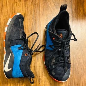 Nike PG 2 Dark Obsidian Thunder Orange Youth 7Y